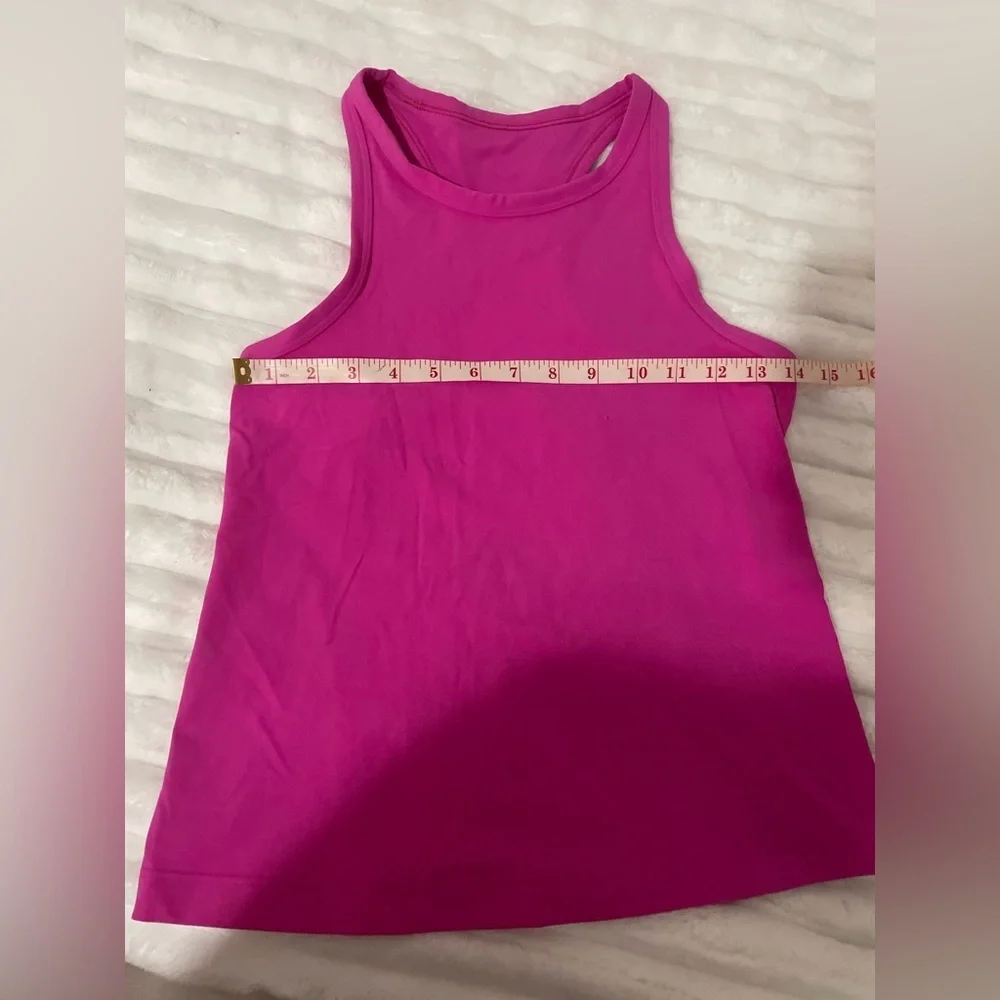 Lululemon Women's Fuchsia Racerback Tank Top - Unbranded